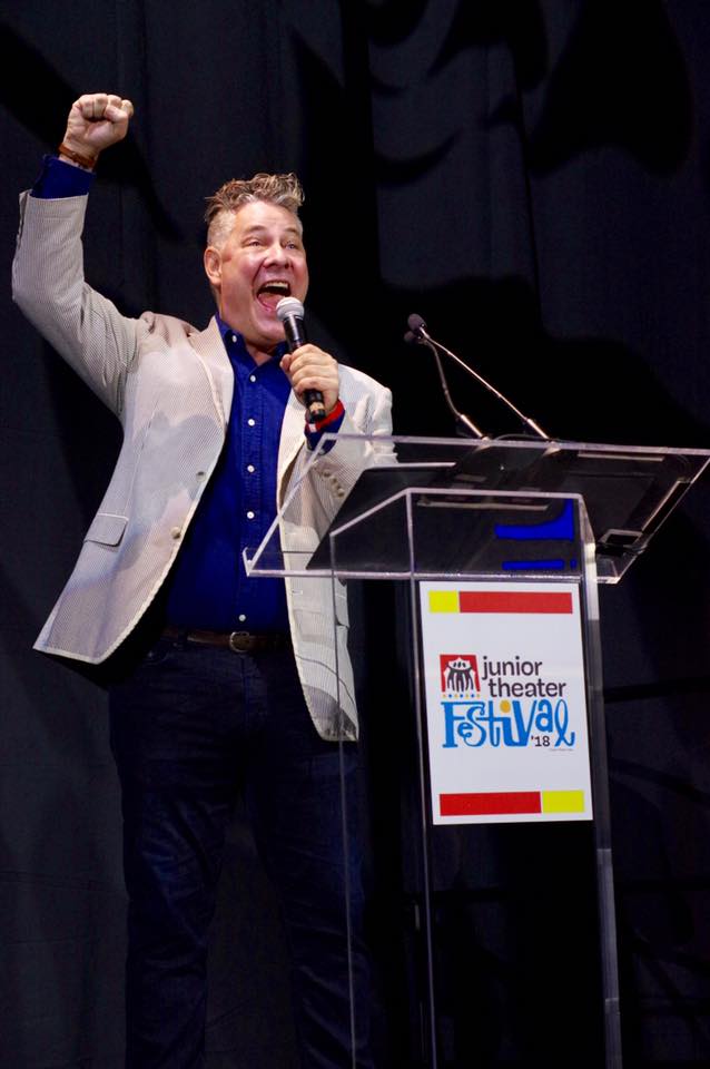 Tim McDonald welcomes attendees to the festival. Photo: Marcus Woollen.