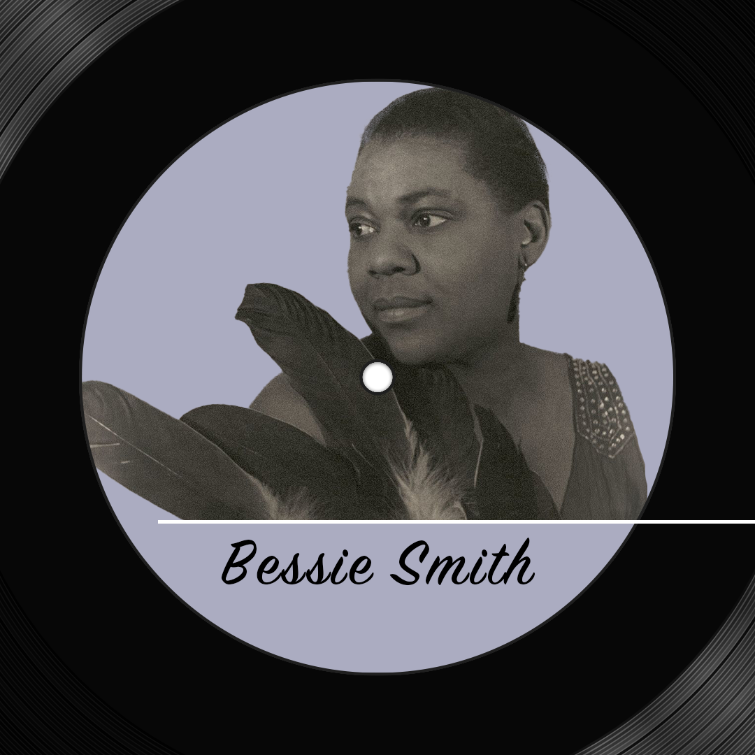 Vinyl record displaying photo of Bessie Smith