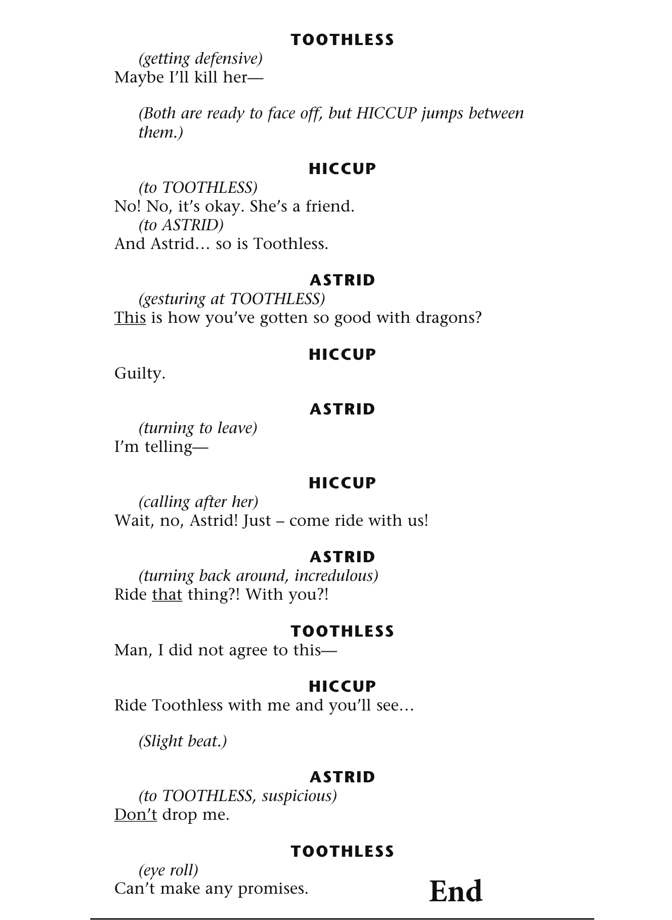 Hiccup, Astrid, Toothless Side