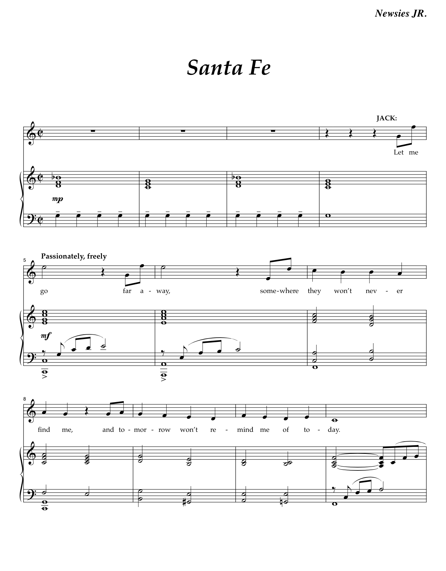 Jack Vocal Audition Music