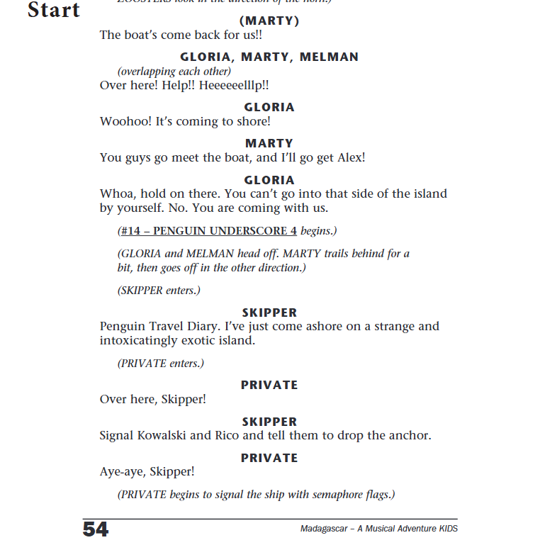 Marty, Gloria, Melman, Skipper, Private Side Pg 1
