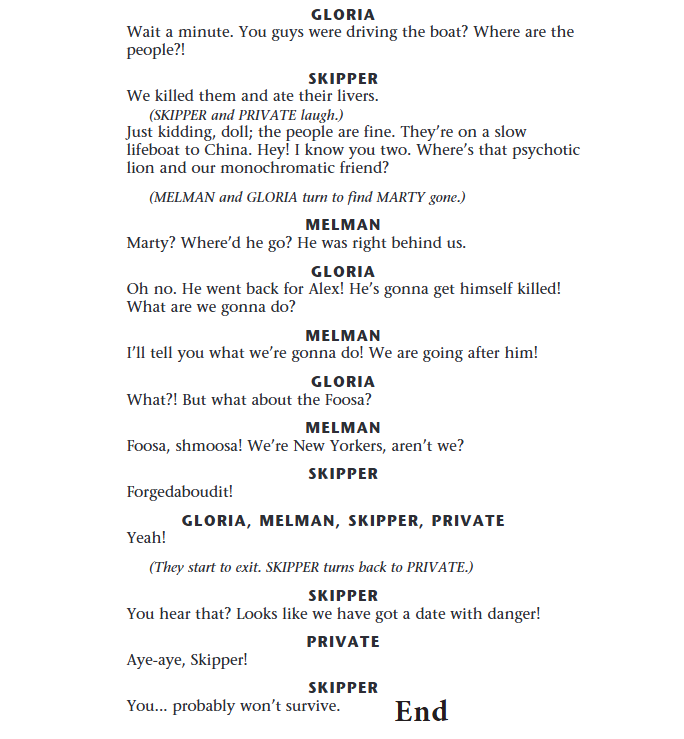 Marty, Gloria, Melman, Skipper, Private Side Pg 2