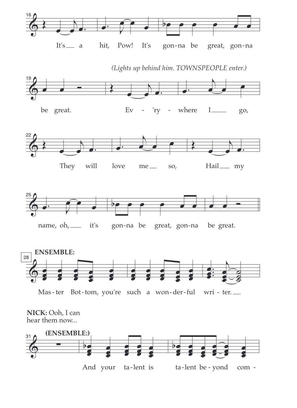 Nick Bottom's Gonna Be On Top