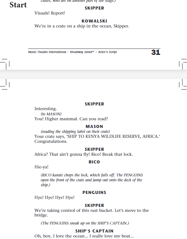 Penguins, Ship's Captain, Mason Side Pg 1