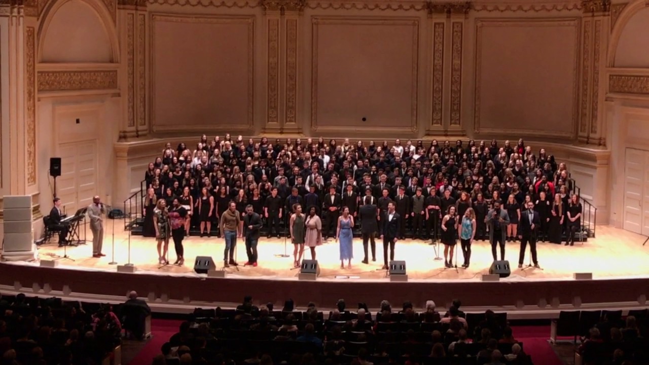 The Broadway cast of In Transit performs at Carnegie Hall.
