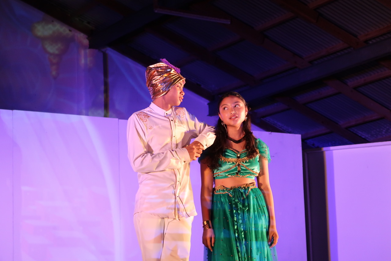 Production photo from Aladdin JR. at Mount Carmel School