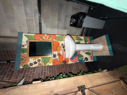 Bathroom unit. Medicine cabinet with mirror is able to open. 