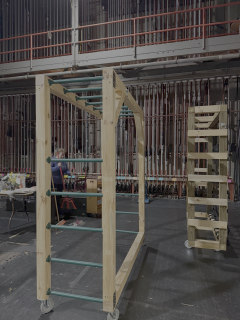 Half of gym unit, when items are enforced to each other, they can be climbed on. 