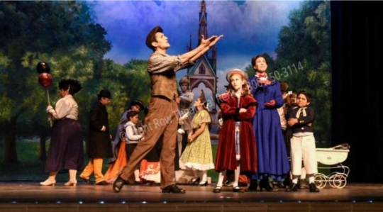 The Park  - Mary Poppins set rental - Front Row Theatrical - 800-250-3114