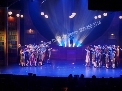 Matilda the musical bookcases and letters rental set - front row theatrical rental - 800-250-3114 Matilda the musical bookcases and letters rental set - front row theatrical rental - 800-250-3114
