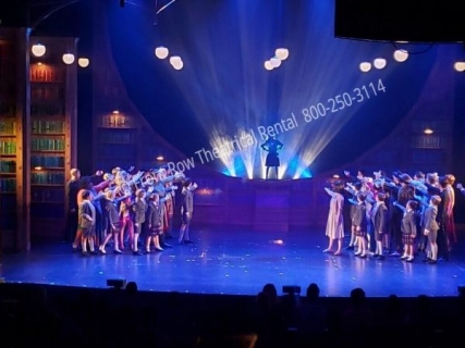 Matilda Musical Unit Bookcase Set Matilda Musical Unit Bookcase Set- set rental - Front Row Theatrical - 800-250-3114