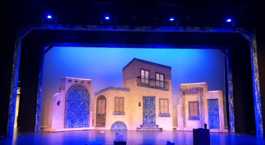 Mamma Mia greek island - set rental - Stagecraft Theatrical - 800-499-1504