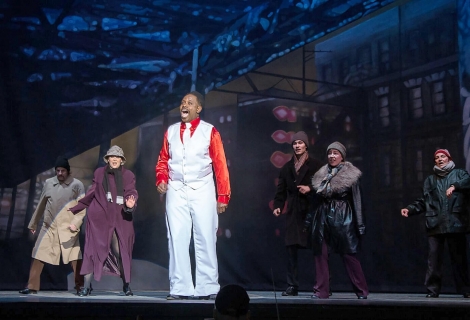 Sister Act Broadway musical costume rentals - Eddie breakaway - Stagecraft Theatrical Rental - 800-499-1504