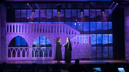 Sister Act broadway set rental ---- Church Interior  --- Stagecraft Theatrical 800-499-1504