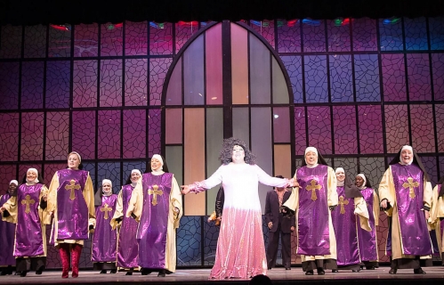 Sister Act Broadway musical costume rentals - nuns sparkle habits for finale - Stagecraft Theatrical Rental - 800-499-1504 Sister Act Broadway musical costume rentals - nuns sparkle habits for finale - Stagecraft Theatrical Rental - 800-499-1504