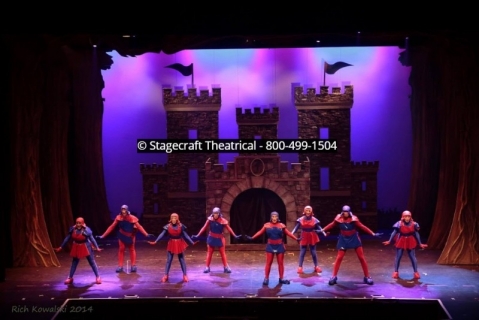 Shrek Broadway set rental package - Farquad's Castle--- Stagecraft Theatrical Rental 800-250-3114