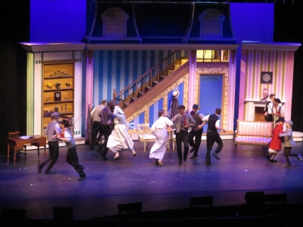 Mary Poppins Broadway Musical Set Rental Package - the Banks' house living room - Stagecraft Theatrical -- 800-499-1504