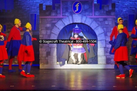 Shrek Broadway set rental package - Farquad's Castle--- Stagecraft Theatrical Rental 800-250-3114