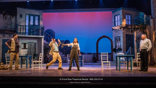 Mamma Mia premium scenery rental set from Front Row Theatrical Rental - 800-250-3114 Mamma Mia premium scenery rental set from Front Row Theatrical Rental - 800-250-3114