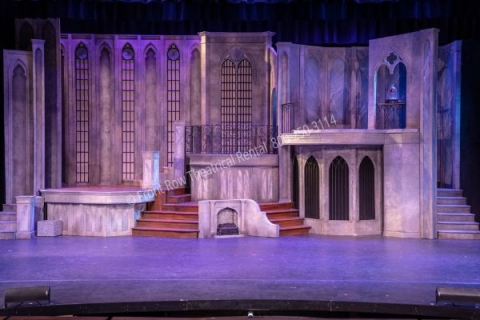 Beauty and the Beast Castle- set rental - Front Row Theatrical - 800-250-3114