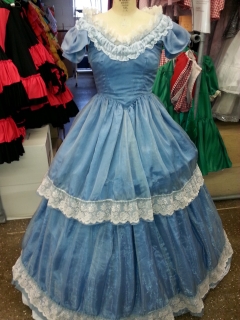 Mrs. Tottenham blue crinoline dress