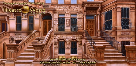 Brownstone Row Home Scenic Backdrop