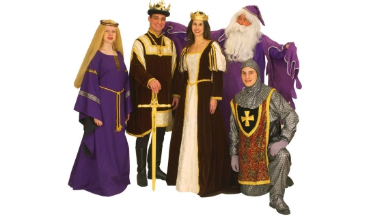 Rental Costumes for Camelot - King Arthur, Guenevere, and Lancelot