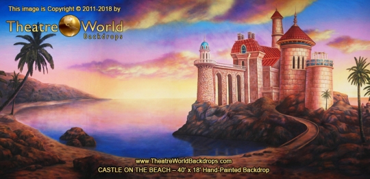 Castle on the Beach Scenic Backdrop Castle on the Beach Scenic Backdrop