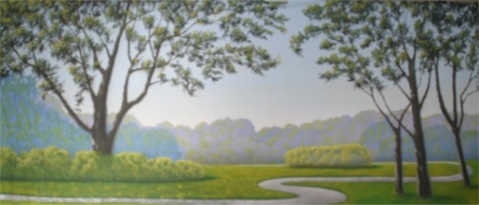 Park Landscape 4 Backdrop Park Landscape 4 backdrop used in productions of The Music Man and Mary Poppins