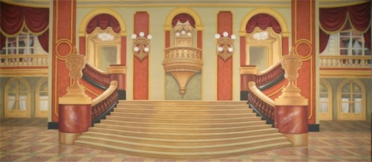 Grand ballroom used in the production of Annie and Cinderella