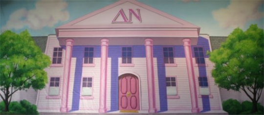 Sorority House Backdrop for the performance of Legally Blond