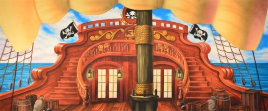 Pirate Ship Deck Backdrop Pirate Ship Deck is used in productions of Peter Pan