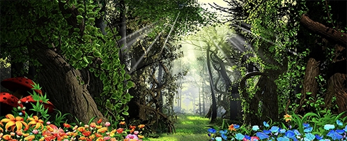 Forest Backdrop Alice In Wonderland Backdrop Rental