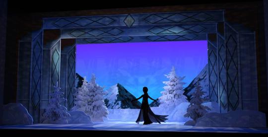 Frozen no fly system rental scenery - stagecraft Theatrical - snow set