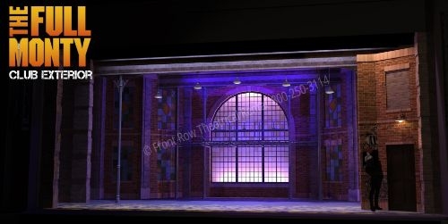 Club Exterior - The Full Monty broadway musical set rental - Front Row Theatrical - 800-250-3114 Club Exterior - The Full Monty broadway musical set rental - Front Row Theatrical - 800-250-3114