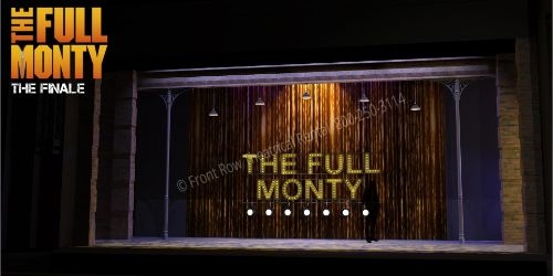 Full Monty Sign - The Full Monty broadway musical set rental - Front Row Theatrical - 800-250-3114
