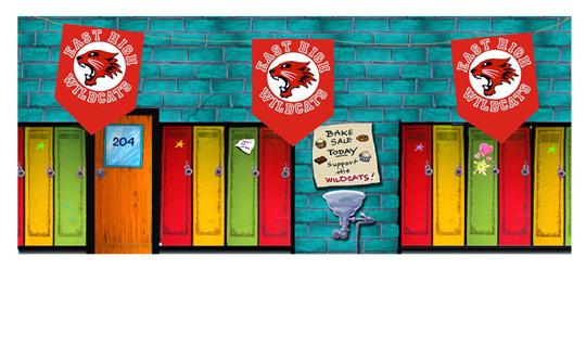 High School Musical backdrop for rent