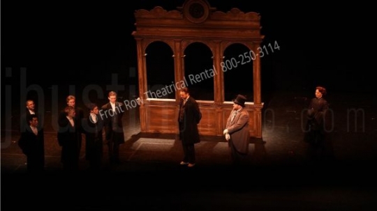 The Bank - Mary Poppins set rental - Front Row Theatrical - 800-250-3114