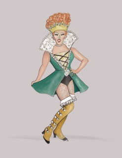 Kinky Boots Broadway musical  costume rental package - Angel finale costume broadway - Front Row Theatrical Rental