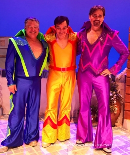 Tour Mamma Mia costume rental package - super trooper - finale costumes - Front Row Theatrical Rental - 800-250-3114