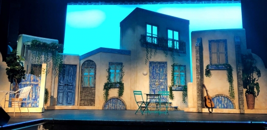 Mamma Mia greek island - set rental - Stagecraft Theatrical - 800-499-1504