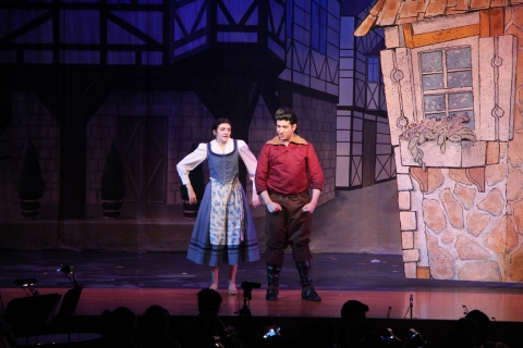 Beauty and the Beast rental costume package - Belle and Gaston - Front Row Theatrical Rental - 800-250-3114