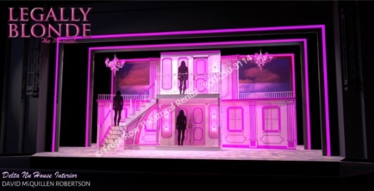 Legally Blonde professional set rental - Delta Nu interior scenery