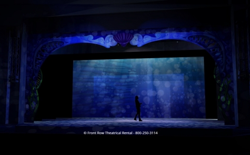 Little Mermaid premium set rental - The Opened Ocean - Front Row Theatrical Rental - 800-250-3114