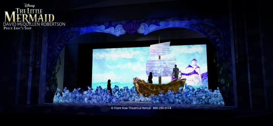 The Little Mermaid premium rental set - Prince Erics Ship - Front Row Theatrical Rental - 800-250-3114