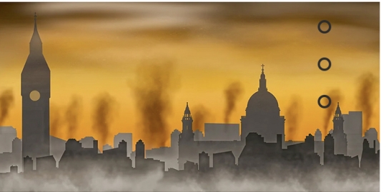 Skyline Mary Poppins Backdrop