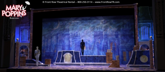 Mary Poppins Rooftops- Front Row Theatrical Rental - Mary Poppins premium set rental