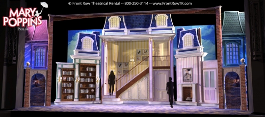 Mary Poppins Parlor - Front Row Theatrical Rental - Mary Poppins premium set rental