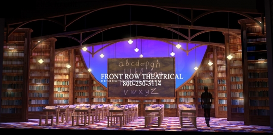 Matilda Set Rental - Classroom Picture - Front Row Theatrical Rental - 800-250-3114