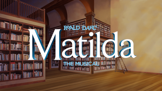 Broadway Media Roald Dahl's Matilda Curtain Warmer A library with the Matilda logo curtain warmer